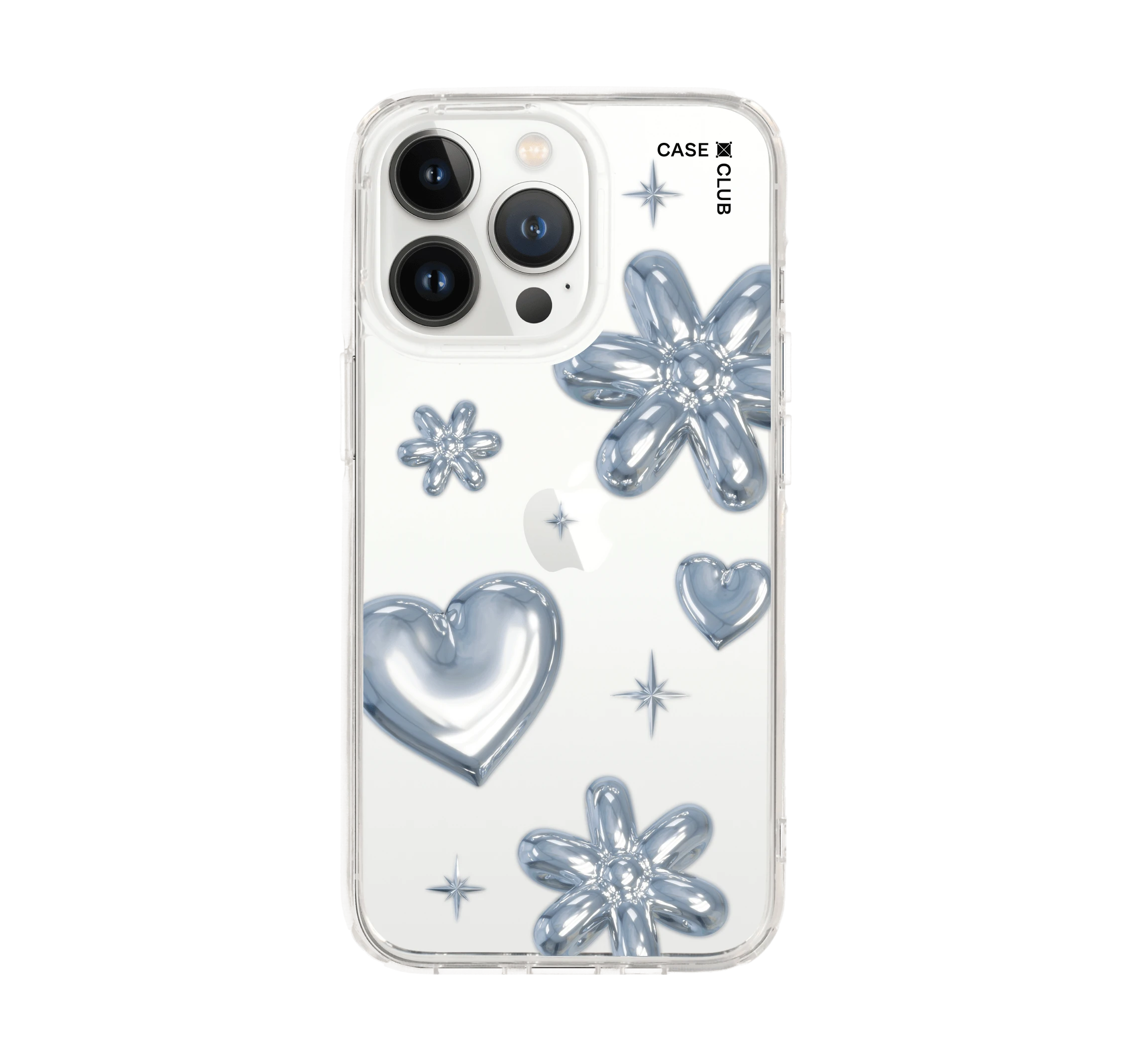 flower & heart metallic balloons